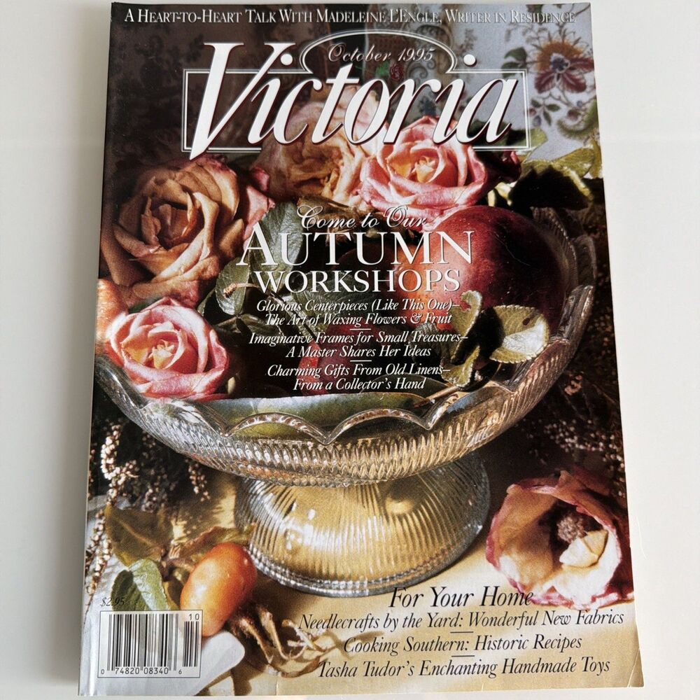 Vintage Victoria Magazine October 1995 Volume 9 Number 10 Autumn Workshops